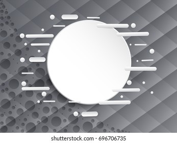 Abstract  geometric white and gray with space modern  design on Light  gray background, vector illustration