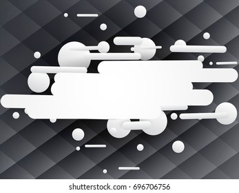 Abstract  geometric white and gray with space modern  design on Light  gray background, vector illustration