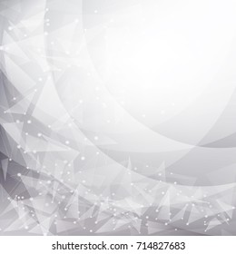 Abstract geometric white and gray with space modern design on Light gray silver background, vector illustration