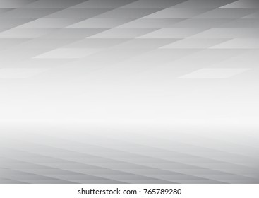 Abstract geometric white and gray with space modern design on Light gray silver background, vector illustration
