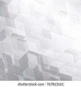 Abstract geometric white and gray with space modern design on Light gray silver background, vector illustration