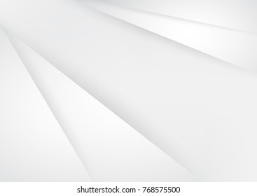 Abstract geometric white and gray with space modern design on Light gray silver background, vector illustration