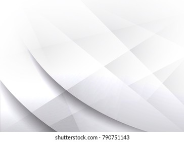 Abstract geometric white and gray with space modern design on Light gray silver background, vector illustration