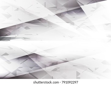 Abstract geometric white and gray with space modern design on Light gray silver background, vector illustration