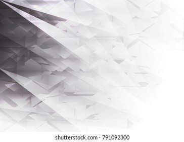 Abstract geometric white and gray with space modern design on Light gray silver background, vector illustration