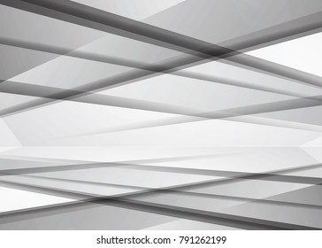 Abstract geometric white and gray with space modern design on Light gray silver background, vector illustration