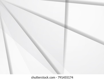 Abstract geometric white and gray with space modern design on Light gray silver background, vector illustration