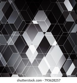 Abstract geometric white and gray with space modern design on Light gray silver background, vector illustration