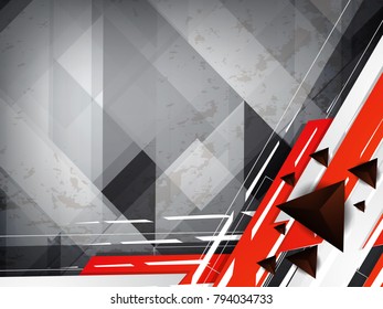 Abstract geometric white and gray with space modern design on Light gray silver background, vector illustration