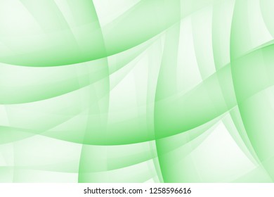Abstract geometric white and green color background. Vector, illustration.