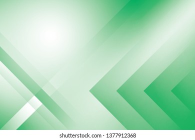 Abstract geometric white and green color background. Vector, illustration.