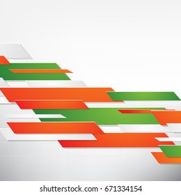 Abstract geometric White, green and red color for text message with layer background, Business Concept, vector illustration