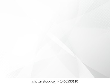Abstract geometric white and grey color background. Technology modern design. Vector illustration.