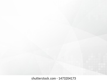 Abstract geometric white and grey color background. Technology modern design. Vector illustration.