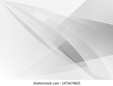 Abstract geometric white and grey color background. Technology modern design. Vector illustration.