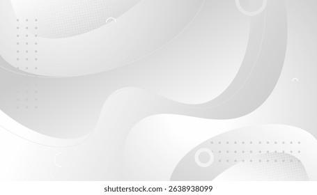 Abstract Geometric White and Grey Gradient Background