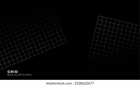 alambre de rejilla blanca geométrica abstracta en fondo negro 