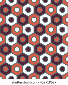 Abstract geometric white hipster fashion pillow hexagon pattern