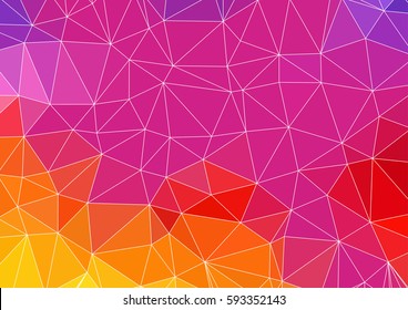 Abstract Geometric white lines backgrounds in pink tone. Polygonal vector design.