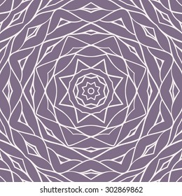 Abstract geometric white seamless pattern on grey background