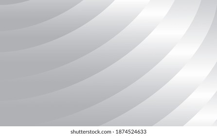 Abstract geometric white and silver color background. Abstract background with metal waves. Bright silver stripy metallic backdrop. Abstract background with metal waves.Luxury digital concept.Vector