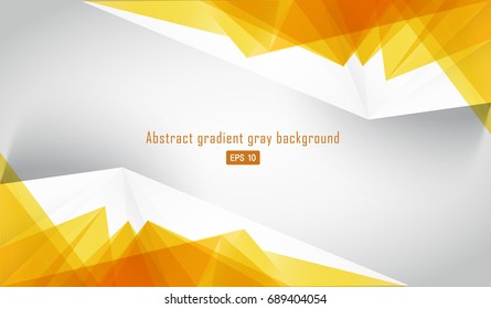 Abstract geometric wide screen orange background
