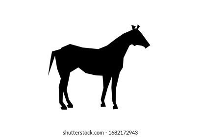 Abstract Geometric Wild horse, Mustang Vector Image