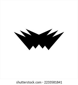 Abstract geometric wing logo design.