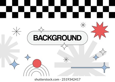 Abstract Geometric With Y2K Style