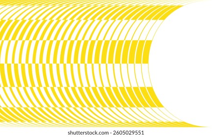 abstract geometric yellow big to small arch line pattern.