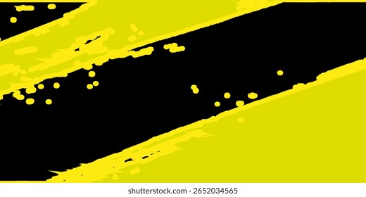 Textura Geométrica Abstractas Del Grunge Del Marco Amarillo Con El Diseño Del Patrón Del Halftone En Fondo Negro