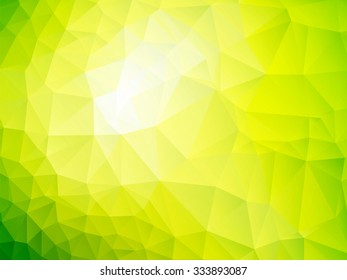 Abstract geometric yellow green triangular background