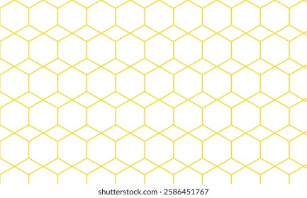 abstract geometric yellow hexagon pattern art.