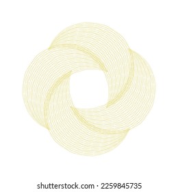 bagel vector de malla geométrica abstracta amarillo