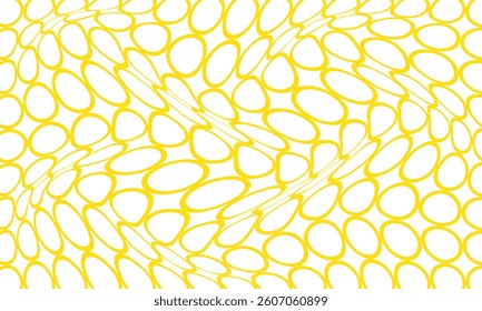 abstract geometric yellow outline circle wave pattern can be used background, banner, poster.