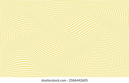 abstract geometric yellow rectangle dot wave pattern.