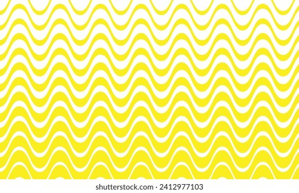 abstract geometric yellow thin to thick smooth wave line pattern art.