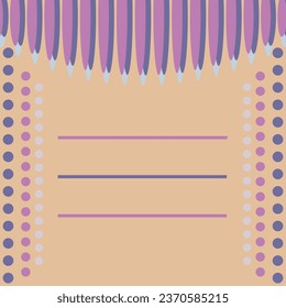 Abstract geometric yellow-violet card. Vector illustration	