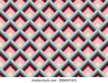 Resumen del patrón hexágono de la moda de zag de zig geométrico, patrón de rombuses muti color fondo