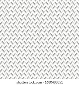 Abstract geometric zigzag 3D shadow seamless pattern in black and white. Vector eps10