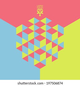 Abstract geometrical 3d background. Vector illustration. Can be used for wallpaper, web banner, business presentation.
