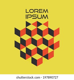 Abstract geometrical 3d background. Vector illustration.