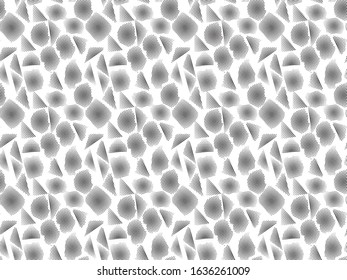 Abstract geometrical 3d pattern with polka dot and white background