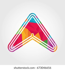 abstract geometrical arrow. vector illustration
