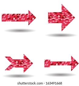 Abstract geometrical arrows 