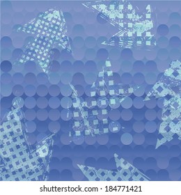 Abstract geometrical background with arrows. Vector.