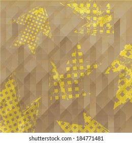 Abstract geometrical background with arrows. Vector.