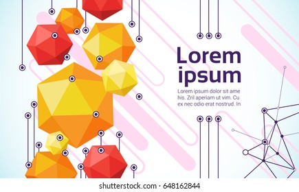 Abstract Geometrical Background Banner with Copy Space, Vector Illustration