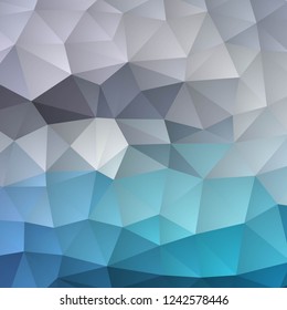 Abstract geometrical background with blue and gray triangles and space in the conner for your message
