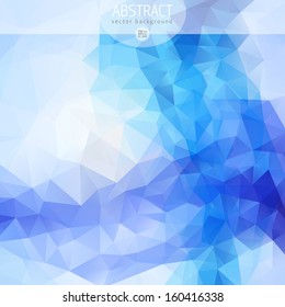 Abstract geometrical background with blue triangles
